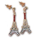 Boucles d\'Oreilles Tour Eiffel strass