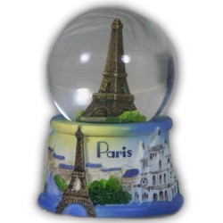 Resin snow globe Paris
