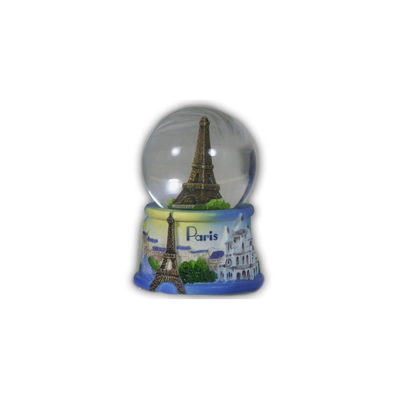 Resin snow globe Paris