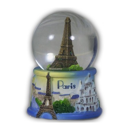 Resin snow globe Paris