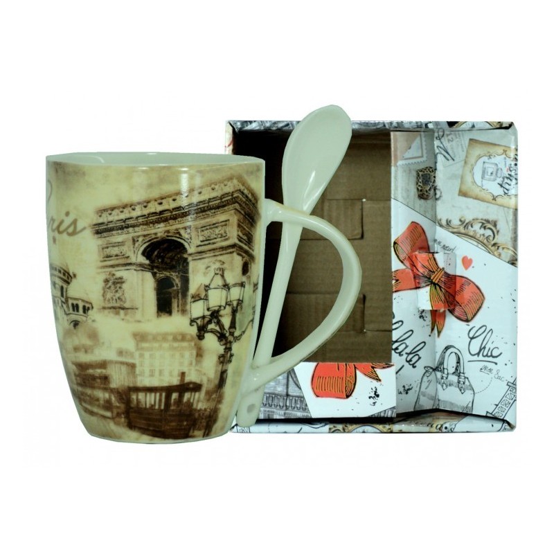 Mug "Downtown" avec cuillière Mug "Downtown" avec cuillière