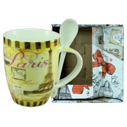 Mug "Patchwork" avec cuillère