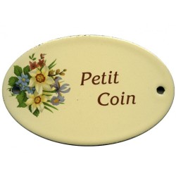 "Petit Coin" oval enameled plate