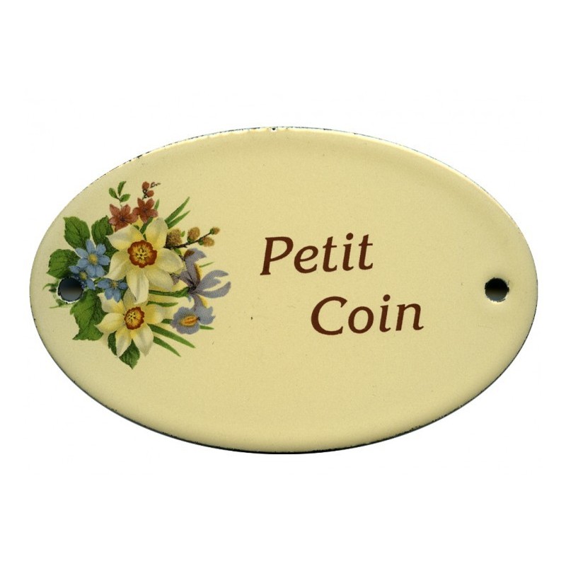 "Petit Coin" oval enameled plate