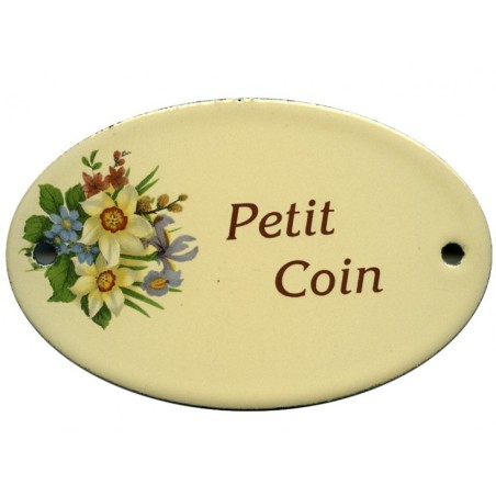 "Petit Coin" oval enameled plate