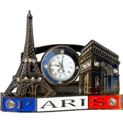 Monuments visit card holder with clock