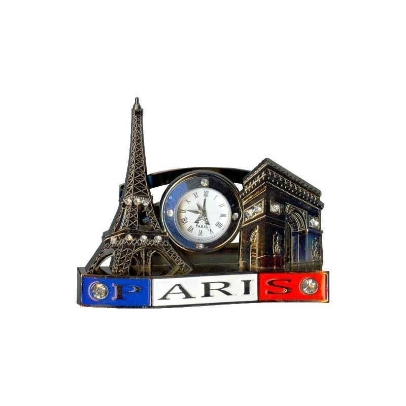 Monuments visit card holder with clock