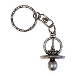 Paris pacifier key ring