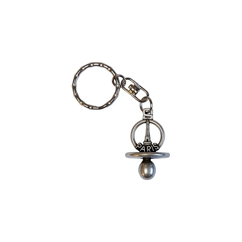Paris pacifier key ring