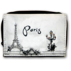 Portefeuille Paris strass "N/B"