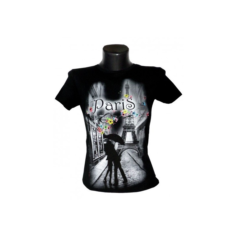 T-shirt Femme Paris sous la pluie