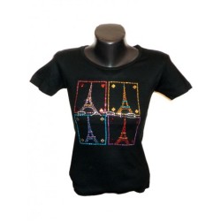 Rhinestone 'Paris à jouer' T-Shirt