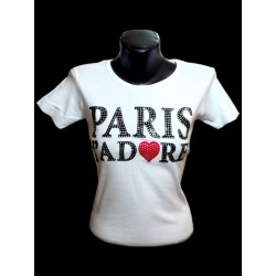 T-Shirt Strass Paris J'Adore