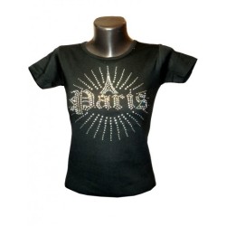 T-shirt Strass Paris soleil