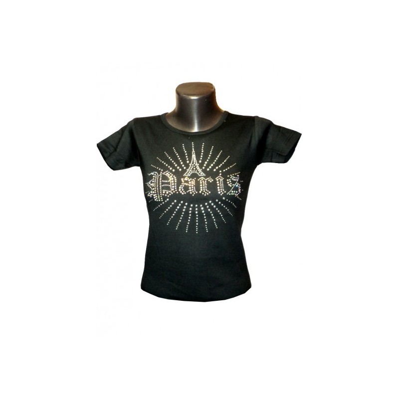 T-shirt Strass Paris soleil