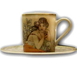 Tasse à café "Topaz" Alfons Mucha