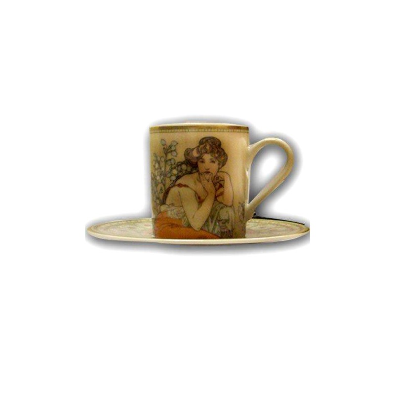 Coffee cup "La Topaz" Alfons Mucha