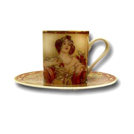 Coffee cup "Ruby" Alfons Mucha