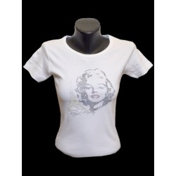 Marilyn Rhinestone Eiffel Tower T-shirt