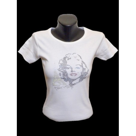 T-shirt Strass Marilyn Tour Eiffel