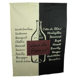 Wines of France tea towel