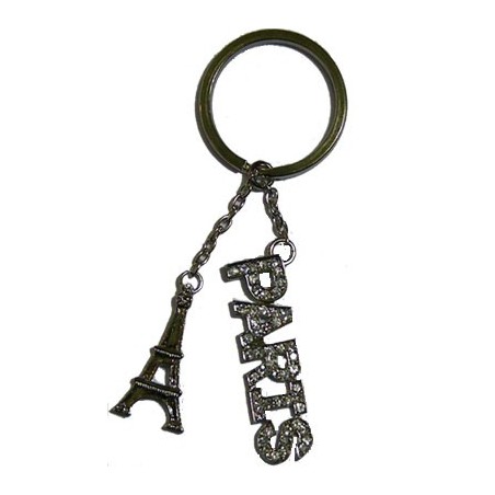 Paris rhinestone key ring - silver Paris rhinestone key ring - silver