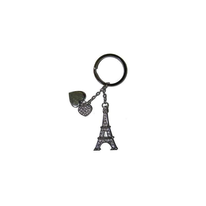 Porte-clés Tour Eiffel Cœurs - blanc Porte-clés Tour Eiffel Cœurs - blanc