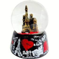 Oh là là Paris" Snow Globe - black