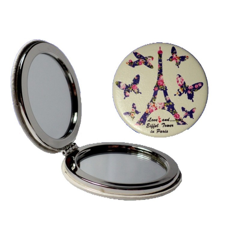 Miroir Tour Eiffel Papillon - Rond