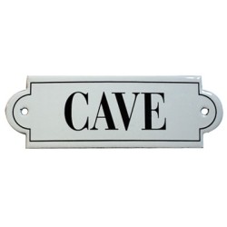 "Cave" enameled plaque