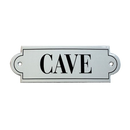 "Cave" enameled plaque
