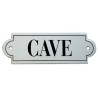 "Cave" enameled plaque
