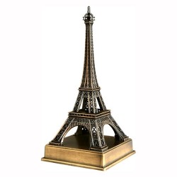 Bronze Eiffel Tower on metal base - Made in France