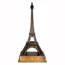 Bronze Eiffel Tower on metal base - Made in France