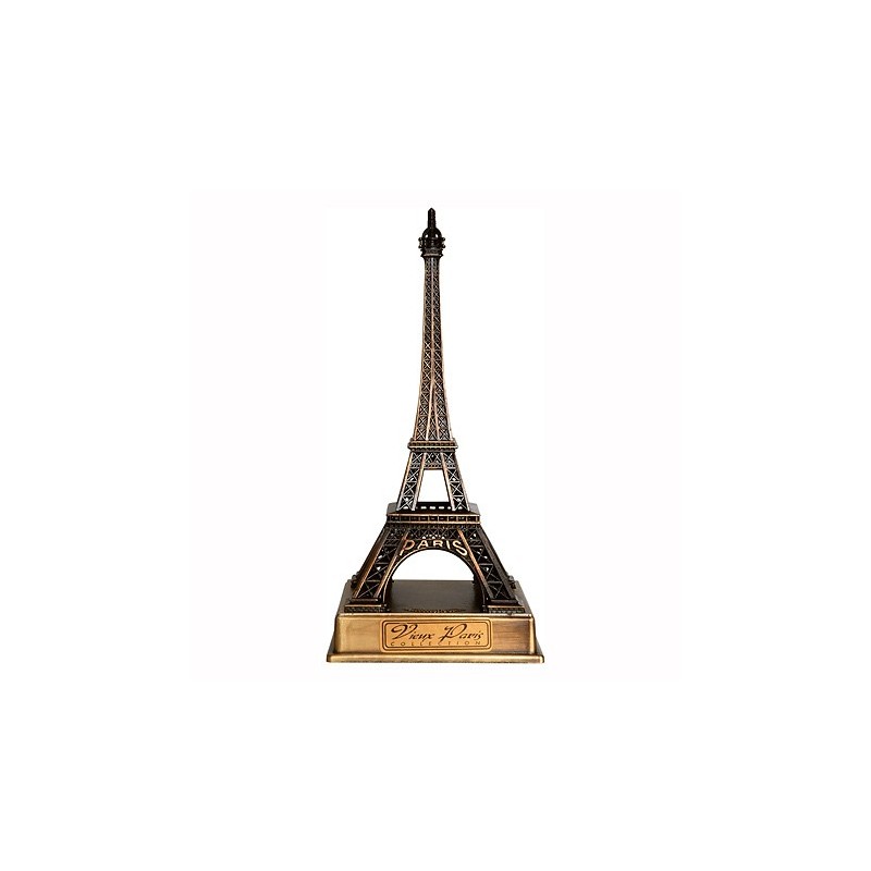 Tour Eiffel bronze sur socle métal - Made in France
