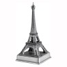 Tour Eiffel vieil argent sur socle - 10 cm - côté
