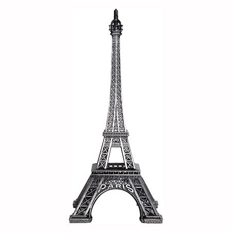 Old silver Eiffel Tower - Made in France