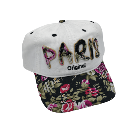 Casquette Fleurs de Paris - Noir - Côté