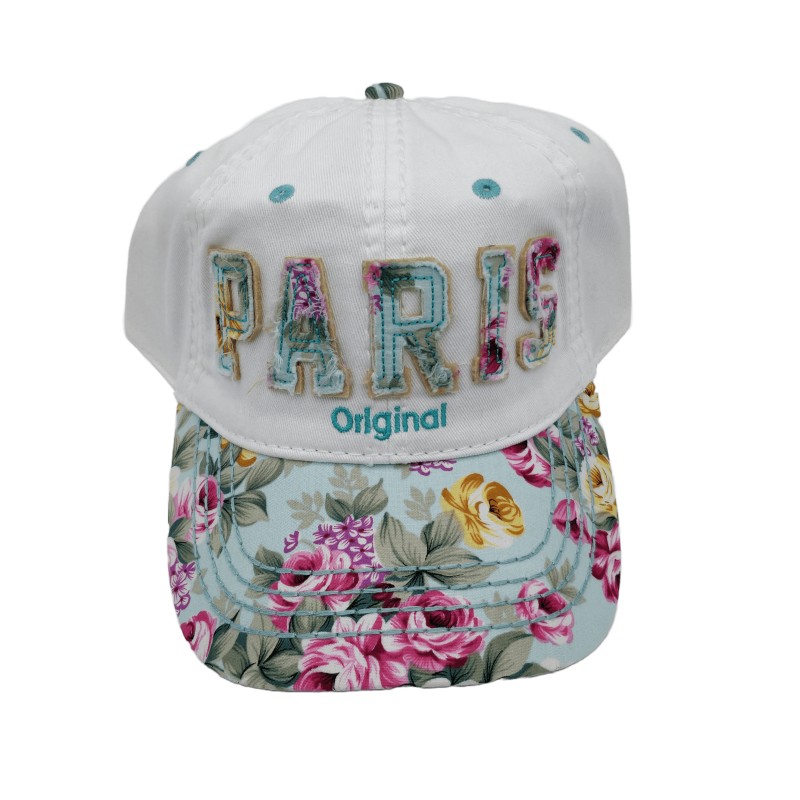 Casquette Fleurs de Paris - Bleu - Face