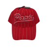 Paris cap with white lines - red - face