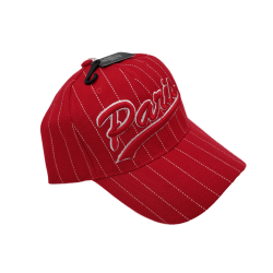 Casquette Paris avec lignes blanches - rouge - côté