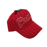 Paris cap with white lines - red - side