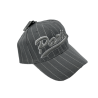 Paris cap with white lines - grey - side