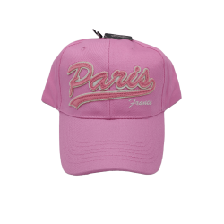 Casquette Paris classique - rose - face