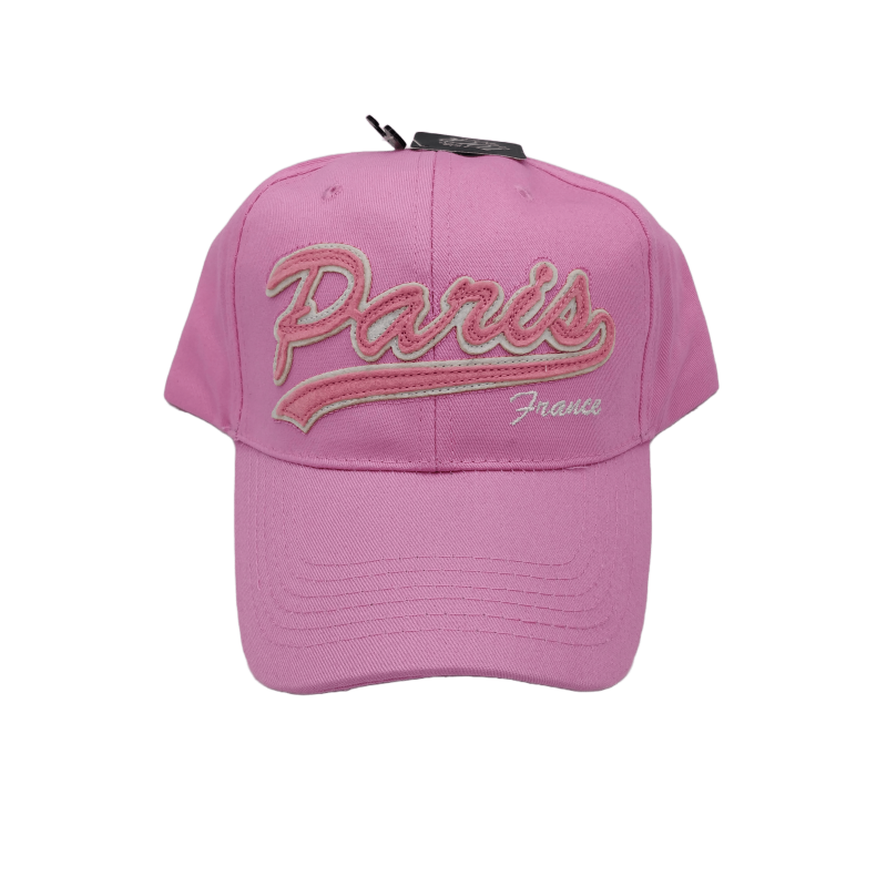 Casquette Paris classique - rose - face