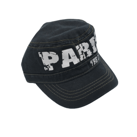 Casquette Cubaine City of Paris - noir - côté Casquette Cubaine City of Paris - noir - côté