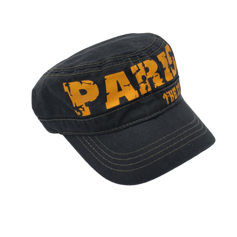 Casquette Cubaine City of Paris - Noir/orange - Côté