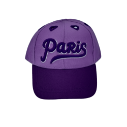 Casquette Paris Cœur Troué - violet - face