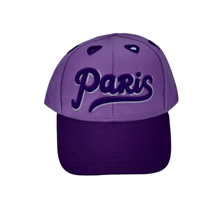 Casquette Paris Cœur Troué - violet - face