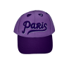 Casquette Paris Cœur Troué - violet - face